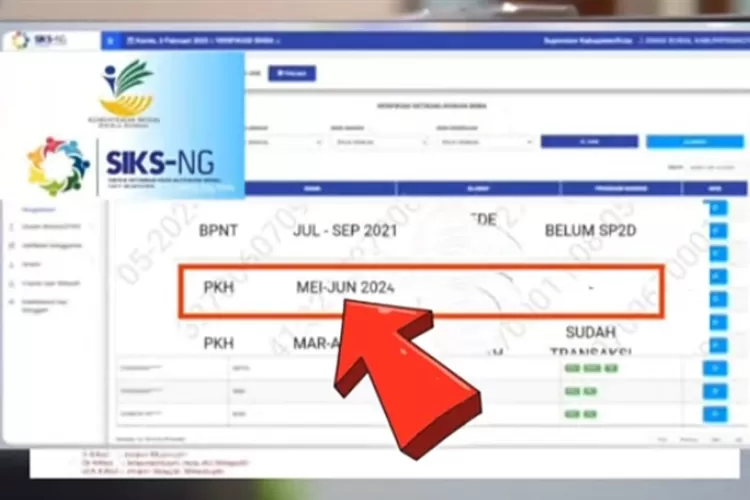 Perubahan status PKH dan BPNT di SIKS-NG. (Tangkap layar YouTube.com @SJO TV INFORMASI)