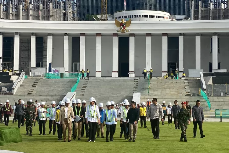 ilustrasi Kondisi Terkini Kawasan Inti IKN Menuju Upacara Peringatan Kemerdekaan Indonesia 2024 (Sekretariat Kabinet)