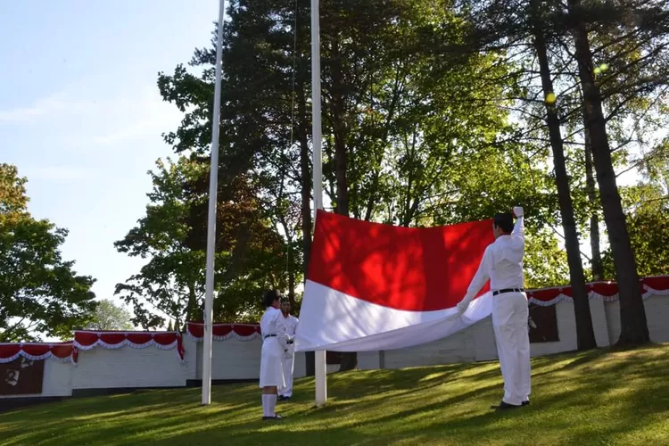 Ilustrasi upacara bendera 17 Agustus. (KBRI Helsinki)