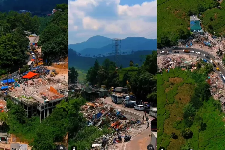 Proses Penataan Puncak Tahap 2, Bongkar 196 Bangunan Diwarnai Isak Tangis Warga Bogor