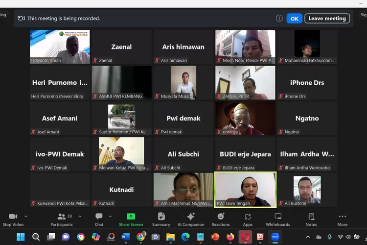 Solidaritas PWI Jateng, Dukung Hasil KLB dan Rencanakan Undangan untuk Zulmansyah