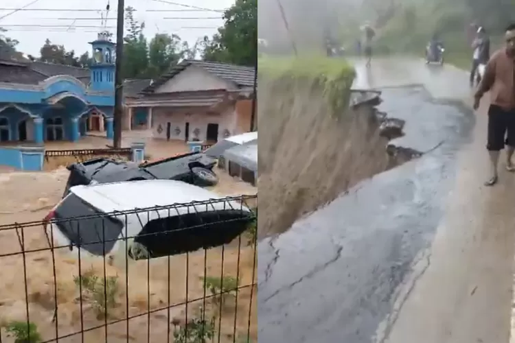 Inilah Daftar Wilayah Yang Dilanda Banjir Dan Longsor di Sukabumi, Total Ada 14 Titik (Istimewa x.com/ kolase foto)