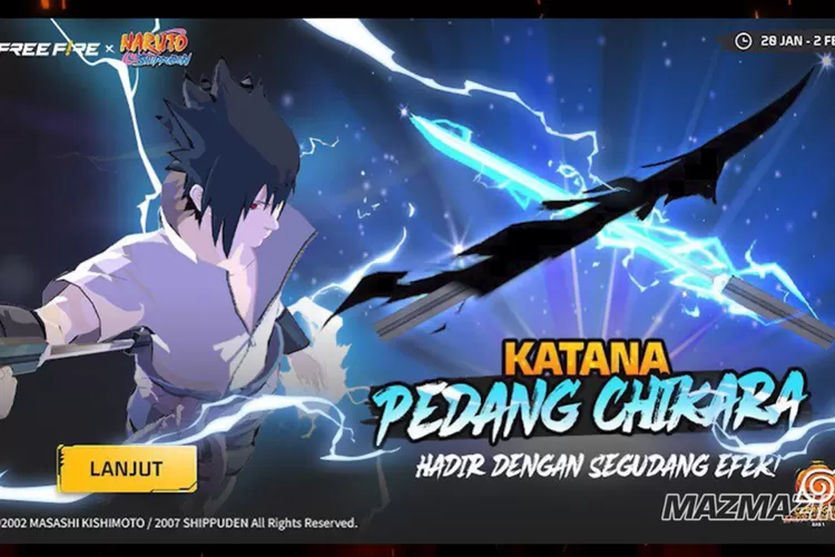 Bocoran Event Free Fire x Naruto Terbaru, Catat Tanggal Rilis Pedang Chikara Sasuke di Bulan Januari 2025 (youtube.com/@Maz Mazing)