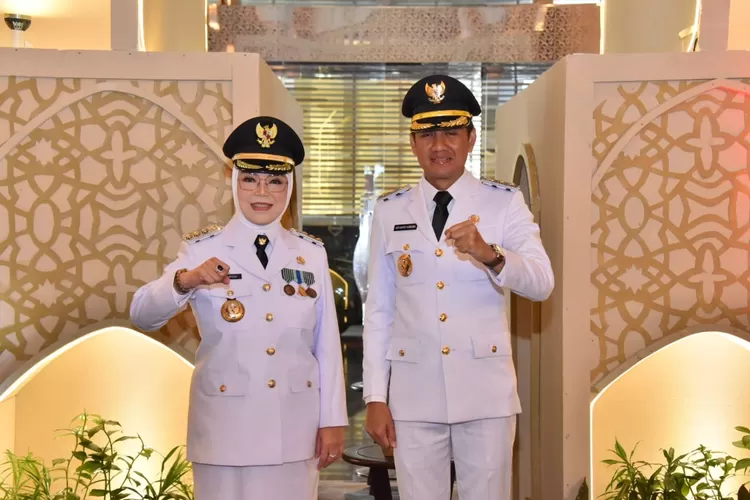 Etik Suryani dan Eko Sapto Purnomo resmi dilantik sebagai Bupati dan Wakil Bupati Sukoharjo. (humas.sukoharjokab.go.id)