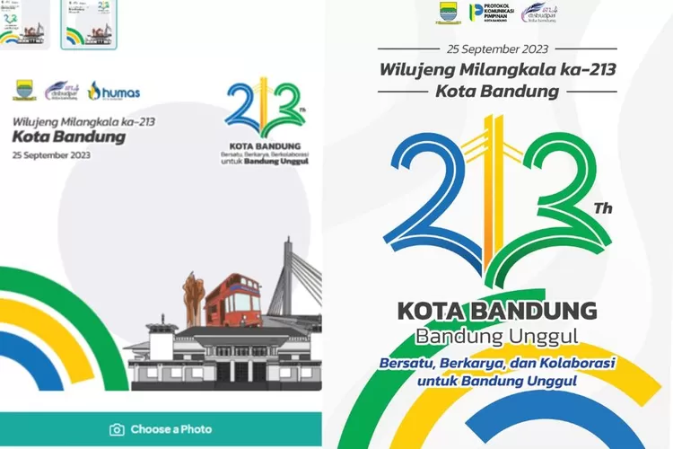 Download 10 Link Twibbon Terbaru Dan Logo Hari Jadi Kota Bandung Ke-213 ...