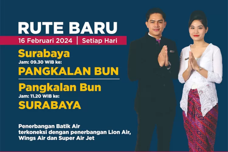 Pengumuman Rute Baru Batik Air. Foto: TOPMEDIA /Humas Batik Air