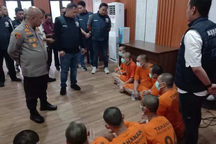 Polres Serang tangkap 18 pelaku narkoba. Foto: TOPMEDIA / Rohili