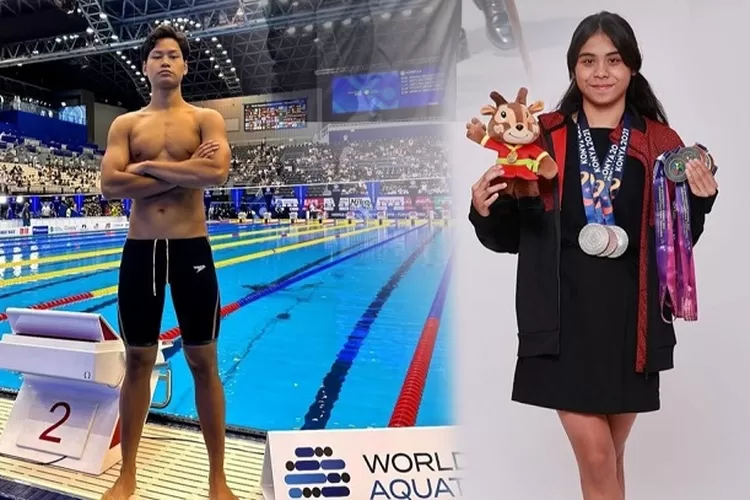 Sosok kedua atlet artistic swimming dari Indonesia, Joe Aditya dan Azzahra Permatahani (Topmedia.co.id /Istimewa)