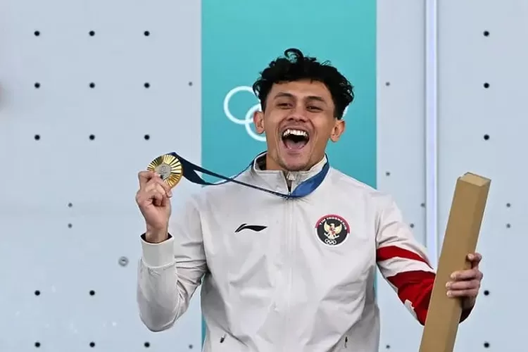 Veddriq Leonardo, atlet panjat tebing Indonesia yang memperoleh medali emas di Olimpiade Paris 2024 (TOPMedia.co.id / Istimewa)