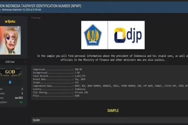 Aksi Bjorka Meretas Data Penting Milik Indonesia (TOPMedia.co.id / Istimewa)