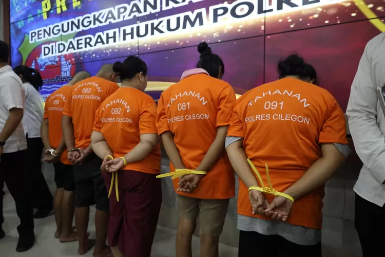 Para pelaku penculikan dan pembunuhan balita Aqilatunnisa Prisca Herlan di Kota Cilegon. (TOPmedia/Firasat Nikmatullah)