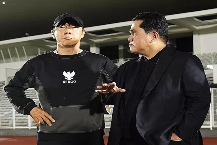 Shin Tae yong bersama ErickThohir (TOPmedia.co.id / Istimewa)
