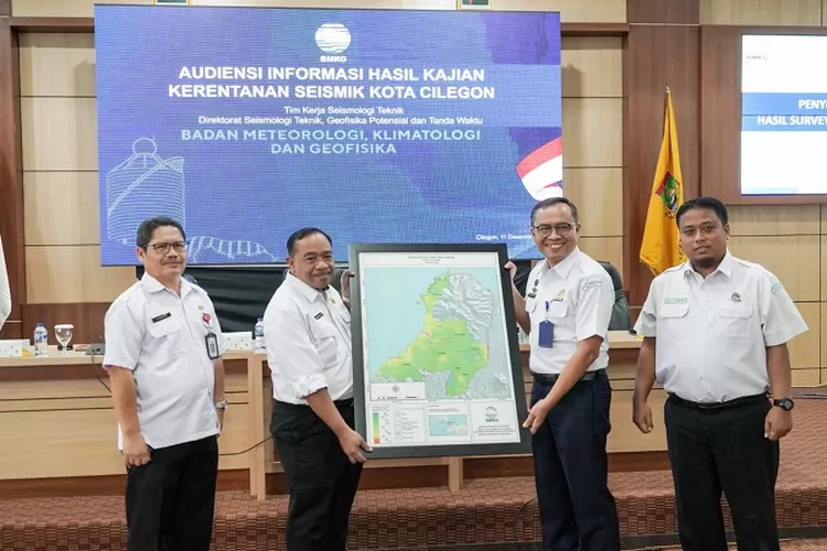 Pemkot Cilegon saat mengapresiasi hasil kajian kerentanan seismik Kota Cilegon (TOPmedia/Firasat Nikmatullah)