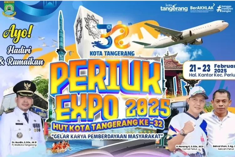 Kecamatan Periuk Kota Tangerang gelar event Periuk Expo 2025 menyambut HUT Tangerang ke 32 Tahun (foto: Tangkapan Layar Flyer Periuk Expo 2025)