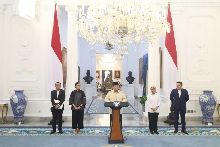 Prabowo di Istana Kepresidenan, Jakarta, Selasa (11/3).