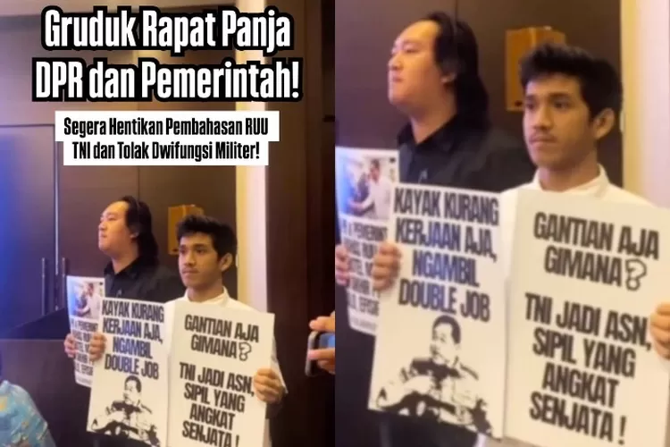 Postingan Instagram Koalisi Masyarakat Sipil saat menggeruduk rapat revisi UU TNI di Hotel Fairmont, Jakarta, pada Sabtu, 15 Maret 2025. (Instagram.com/@kontras_update)