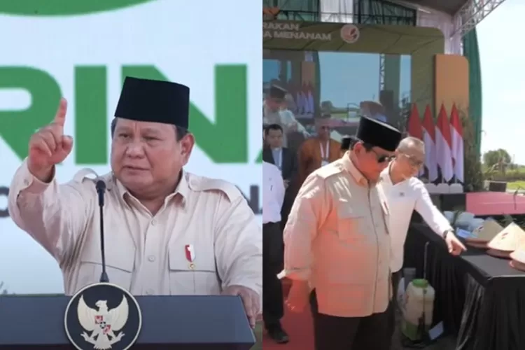 Momen Presiden RI, Prabowo Subianto saat acara tanam raya di Sumatera Selatan (Sumsel), pada Rabu, 23 April 2025. (YouTube.com / Sekretariat Presiden)