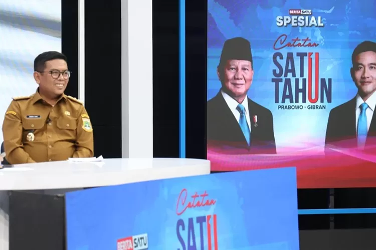 Gubernur Banten Andra Soni saat jadi narasumber di BTV membahas 1 Tahun kepemimpinan Prabowo-Gibran (Foto: Siaran Pers Biro Adpim)
