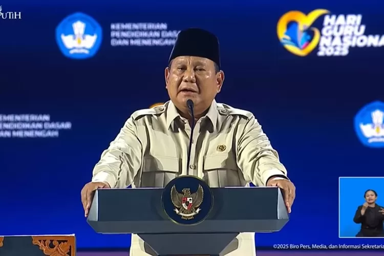 Presiden Prabowo sentil orang tua soal sikap anak yang tidak hormat kepada gurunya. (Tangkapan layar YouTube Sekretariat Presiden)