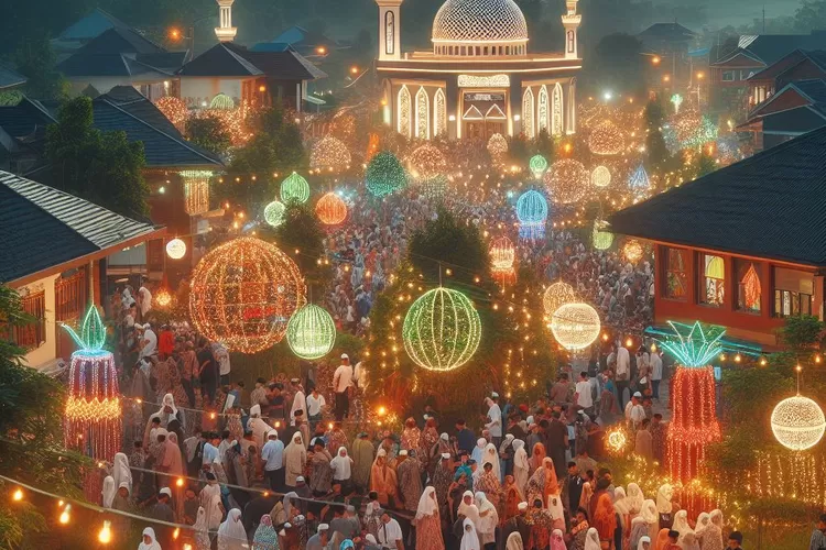 Libur Lebaran Idul Fitri 1445 H (Ilustrasi: Bing Image Creator)