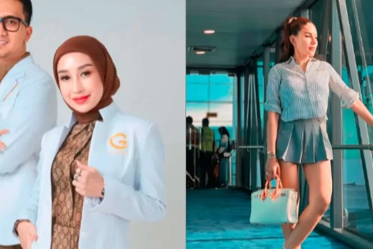 Reza Gladys dan suaminya (kiri) yang bersiteru dengan Nikita Mirzani (kanan) karena kasus pemerasan. (kolase instagram.com/rezagladys dan nikitamirzanimawardi_172)