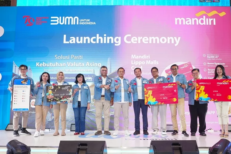 Seremoni Peluncuran Mandiri Lippo Malls Card di Medan, Kamis (25/7).
