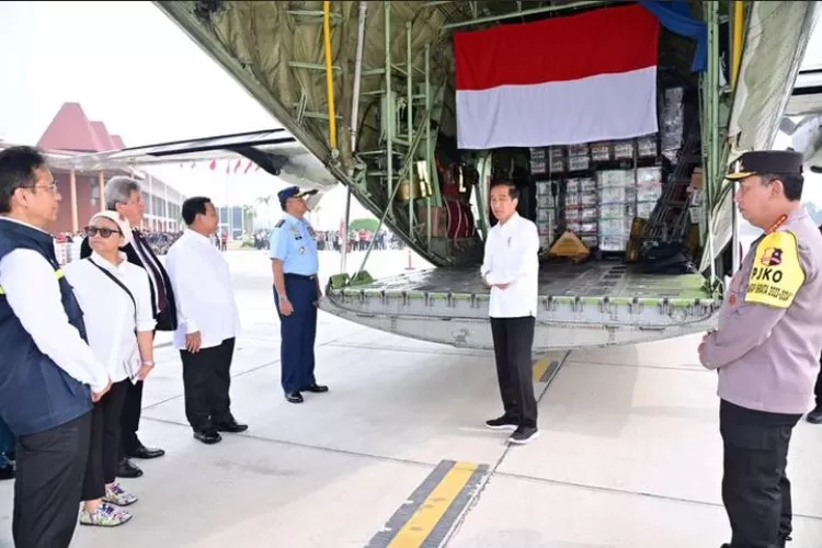 TNI dan Polri kerahkan pesawat A-330 untuk distribusikan bantuan untuk Palestina (Instagram @jokowi)