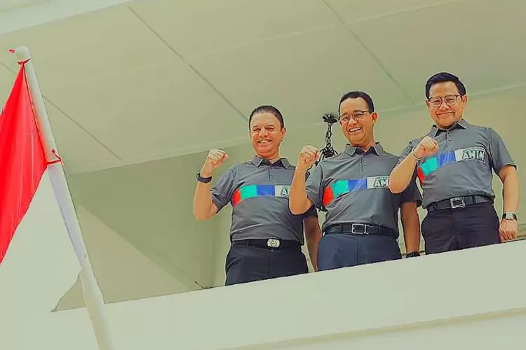 Pasangan Capres Anis baswedan dan Muhaimin Iskandar saat foto bersama dengan Kapten tim pemenangan AMIN (Sumber: instagram pk_sehahtera)