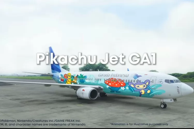 Pesawat Bertema Pikachu  (Sumber: Instagram garuda.indonesia)