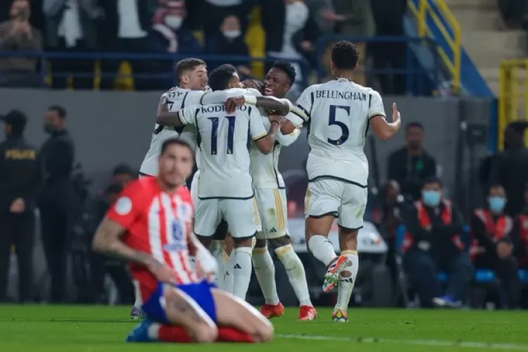 Real Madrid Merayakan Selebrasi  (Sumber: X@vini_ball)