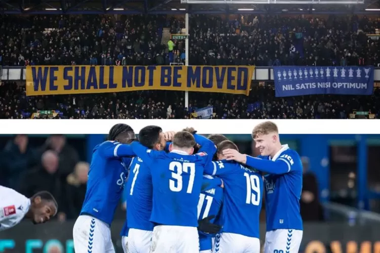 Selebrasi Pemain Everton (Sumber: X@Everton)