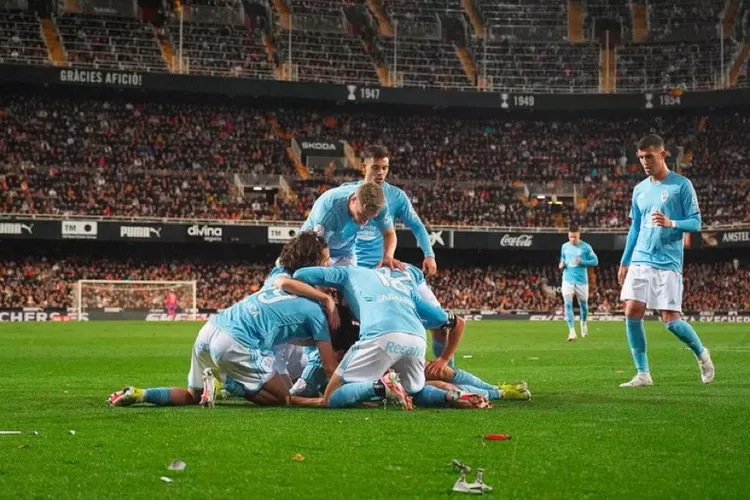 Selebrasi Pemain Celta Vigo (Sumber: X@RCCelta)
