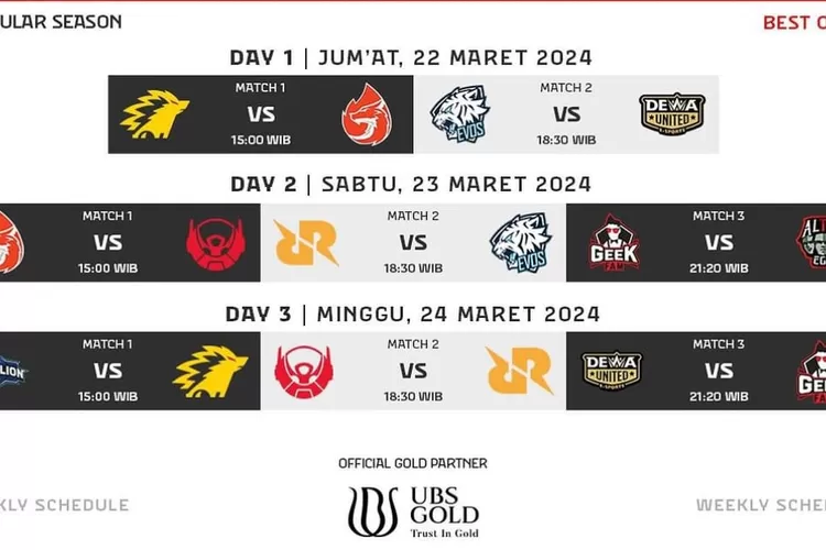 Jadwal MPL IS S13 minggu ketiga (Instagram @mpl.id.official)