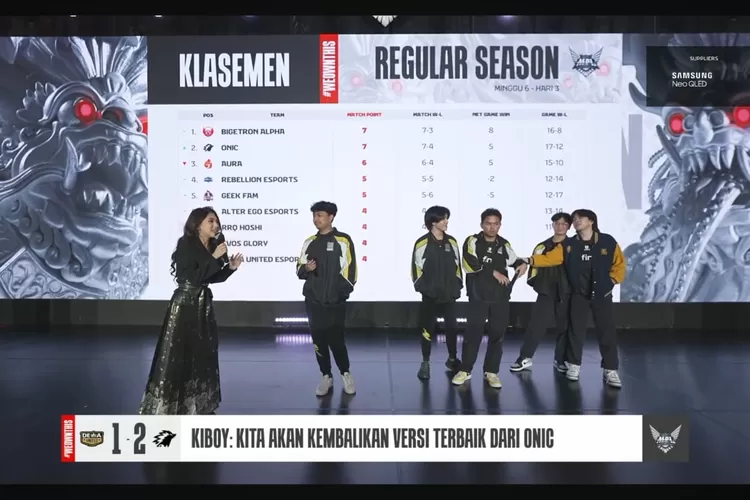 Kembali ke setelan awal, ONIC balas dendam ke Dewa United di MPL ID S13 (Tangkap Layar YouTube MPL Indonesia)