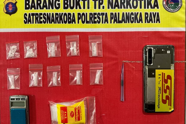 Barang bukti penggerebekan Satresnarkoba Palangka Raya pada Kamis, 30 Mei 2024 (Dok. Satresnarkoba Palangka Raya)