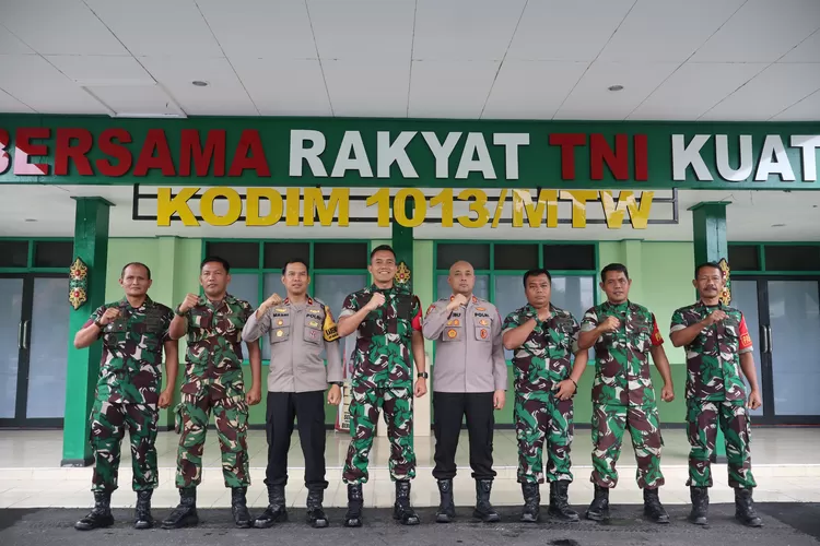 Dandim 1013/MTW Terima Kunjungan Kapolres Barito Utara (foro : Pendim 1013/Mtw)