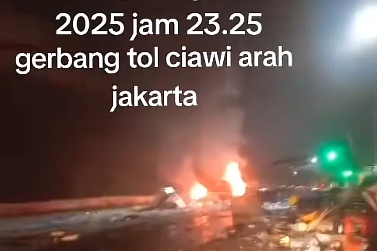 Kondisi kecelakaan maut Gerbang Tol Ciawi