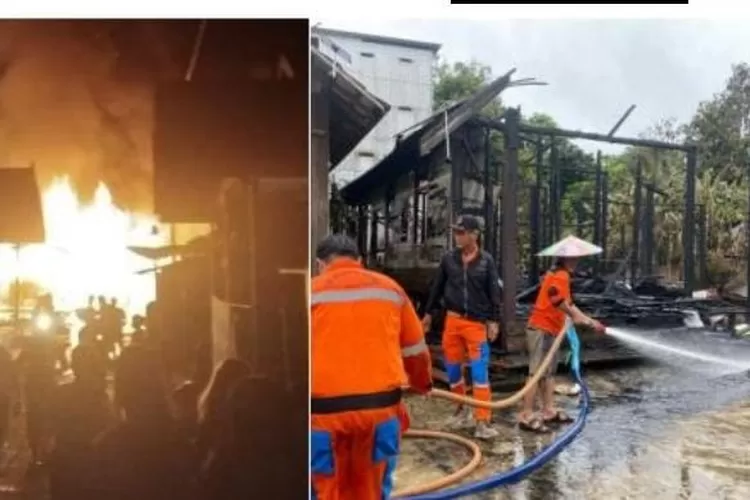 Enam Rumah Berkobar di Kecamatan Permata Intan Kabupaten Murung Raya, Kamis (19/03/2025) (foto : BPBD)