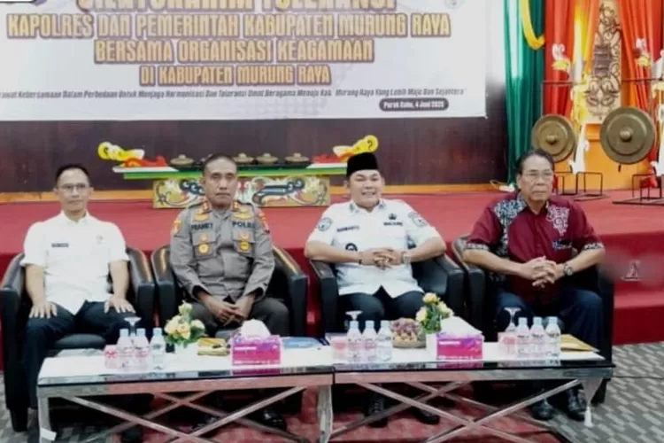 kegiatan Silaturahmi Toleransi bersama Pemerintah Kabupaten Murung Raya (Mura) dan organisasi keagamaan, Rabu (4/6/2025), bertempat di Gedung Dewan Adat Dayak (DAD) Kabupaten Murung Raya. (foto : Kalteng Lima)