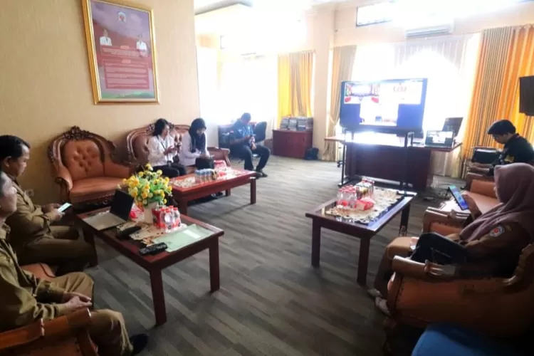 Pemkab Murung Raya Rakor Pengendalian Inflasi Bersama Kemendagri (foto : Diskominfo SP Mura)