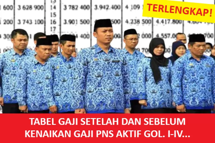 Naik Persen Intip Tabel Lengkap Besaran Gaji Pns Golongan Iva Ive