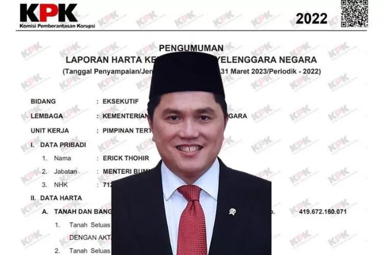 BUKAN MAIN! WALAU NILAI KEKAYAANNYA TURUN NAIK, TERNYATA ERICK THOHIR ...