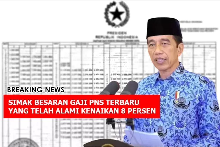 Inilah Nominal Gaji PNS Terbaru Yang Dinaikan Jokowi Sebesar Persen Akan Berlaku Mulai Bulan