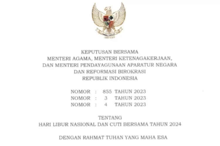 SKB 3 Menteri Putuskan Tahun 2024 Dapat Jatah 27 Hari Libur Nasional ...