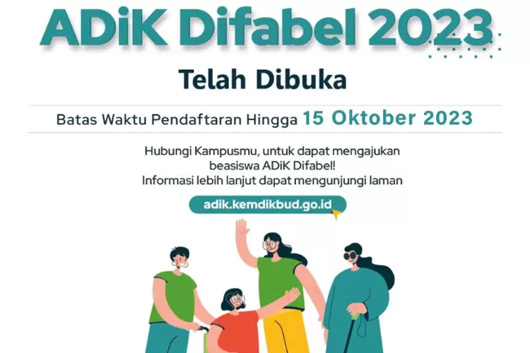 RESMI! Pendafataran Beasiswa ADIK Difabel Kemendikbud Tahun 2023 Telah ...