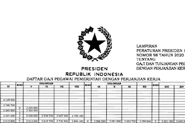 Tabel Gaji PPPK Sesuai Masa Kerja Telah Diteken Jokowi untuk Bulan