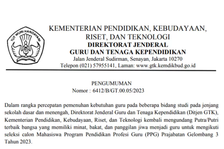 PPG Prajabatan Gelombang 3 Tahun 2023 Telah Dibuka, Apa Saja Jurusan ...