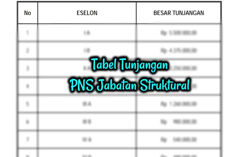 Diberikan Setiap Bulan, Inilah Besaran Tunjangan PNS Jabatan Struktural ...