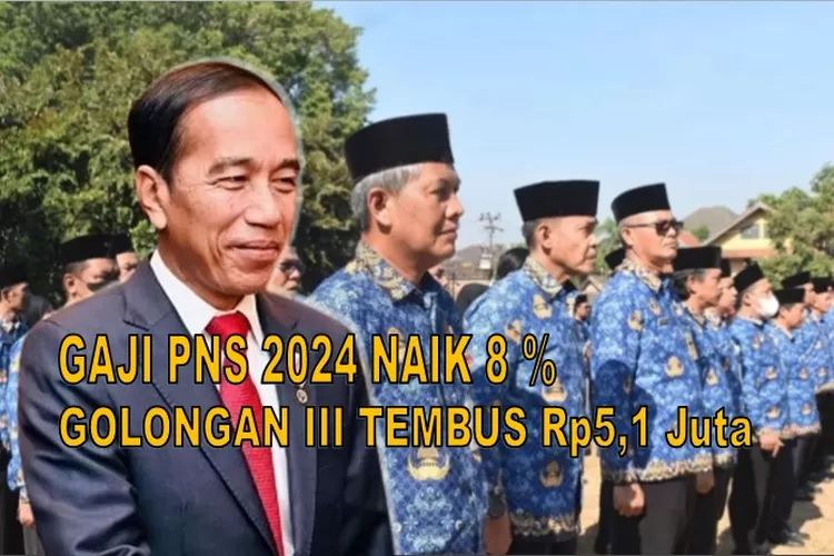 JOKOWI PASTIKAN KENAIKAN TABEL GAJI PNS 2024 SEBESAR 8 PERSEN, Golongan ...