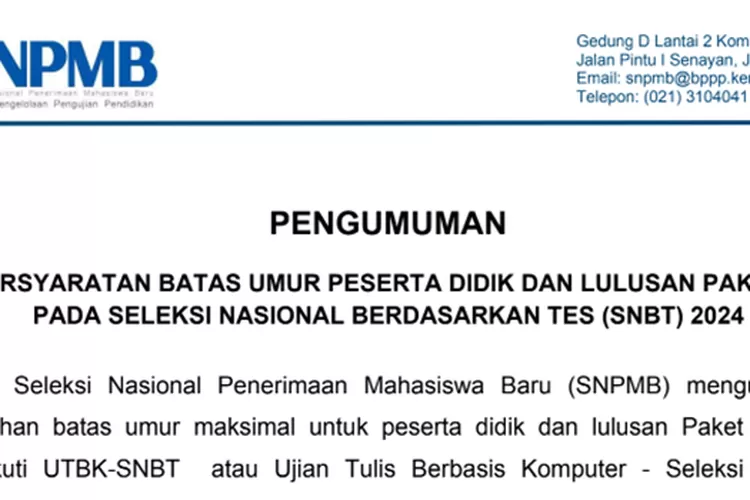 Calon Peserta SNBT 2024 HARUS TAHU! Panitia Umumkan Persyaratan Batas ...